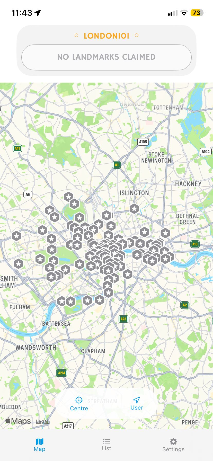 London 101 clue detail screen